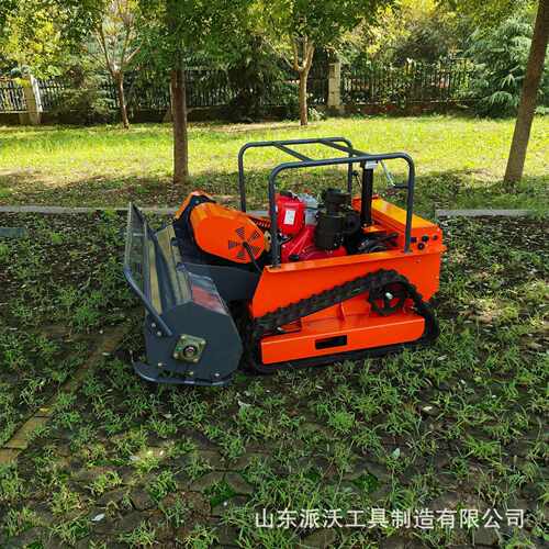 出口欧美小型履带割草机遥控自动碎草机园林除草机柴油果园碎草机