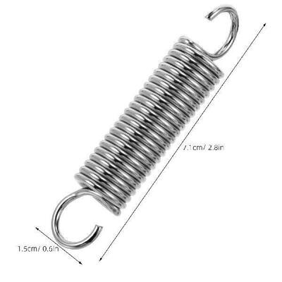 2 Pcs Hook Tension Spring Steel Hanging Extension Floating
