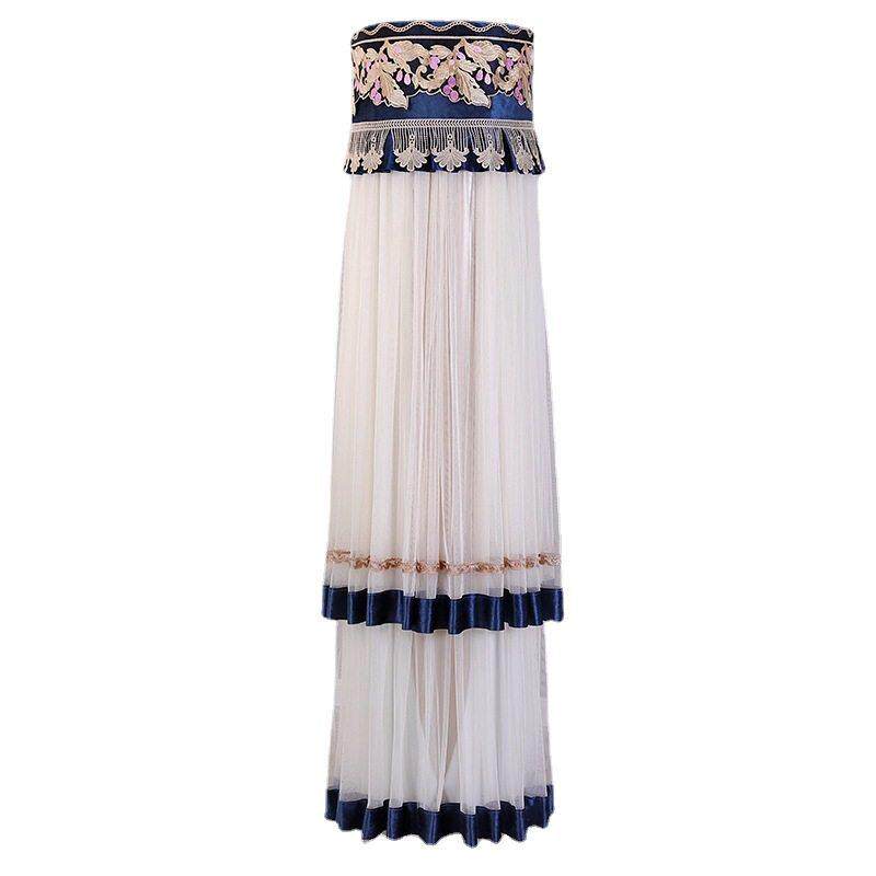 蕾丝布艺开机不取圆形立式柜机空调罩圆柱圆柜机罩防尘罩空调套