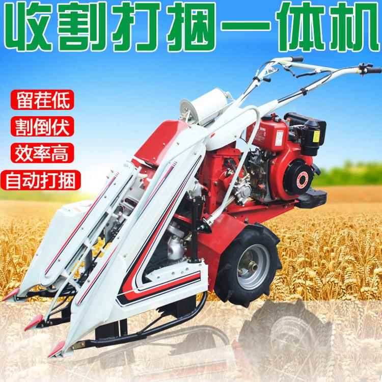 外贸出9机0型FJF燕麦青打稞收割打口捆一体小麦捆机艾草割晒机厂
