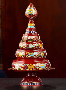 景泰蓝曼扎盘修盘铜彩绘家用用品曼茶罗曼达盘小号摆件