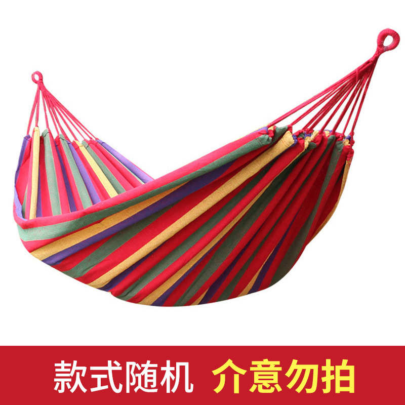 防椅麻绳野外吊便携加厚帆布露营户外秋千网单双侧翻床吊床人吊绳