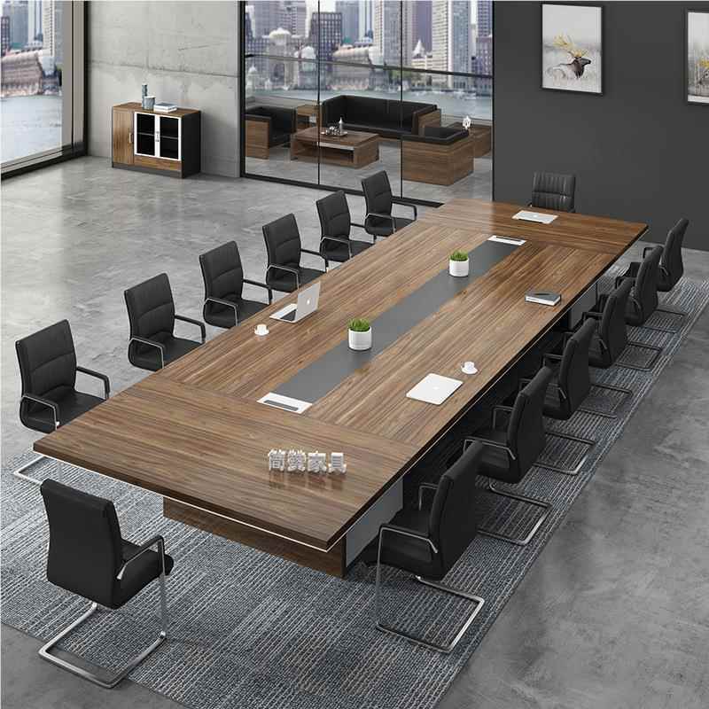 大型板式会议桌长桌约代办公现桌员工桌培训简长桌条长方