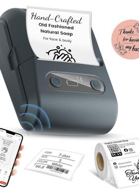 迷您热敏标品签便携打印机清单P1英文【名分类标机识服装式标贴打