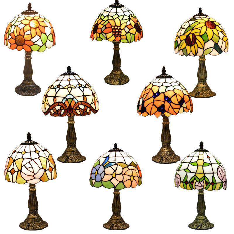 宝华蒂凡尼彩色玻璃灯饰地中海灯具卧室酒吧餐厅咖啡厅台灯可多款