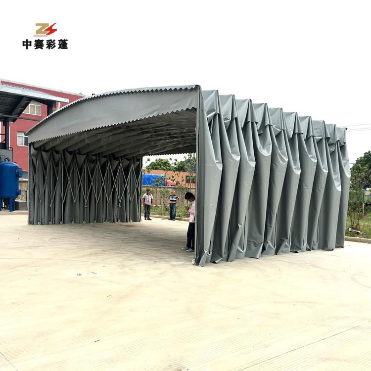 武汉移动推拉雨棚大型仓库电动雨蓬户外遮阳宵夜排档摆摊伸缩蓬