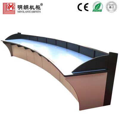 明朗机柜监控操作台弧形控制台指挥中心调度台平台安防拼装台