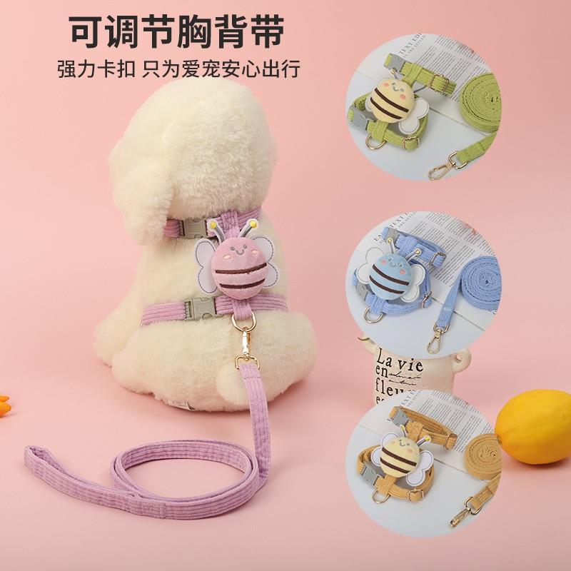 超小型犬牵引绳小狗狗的狗绳子小型犬幼犬宠物博美遛狗子胸抱婴袋