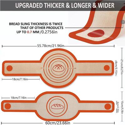 Silicone Bread Sling Sourdough Kit dutch oven Mat Liner