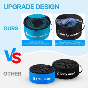 房车RV软管包防水收纳袋可折叠户外下水道水管电线储物束口袋