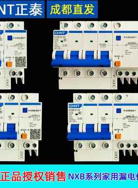 正品家用正泰1p2p3p4p125a32a空气开关小型漏电保护器NXB-63a电闸