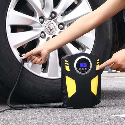 12V portable car air compressor digital tire infator pump