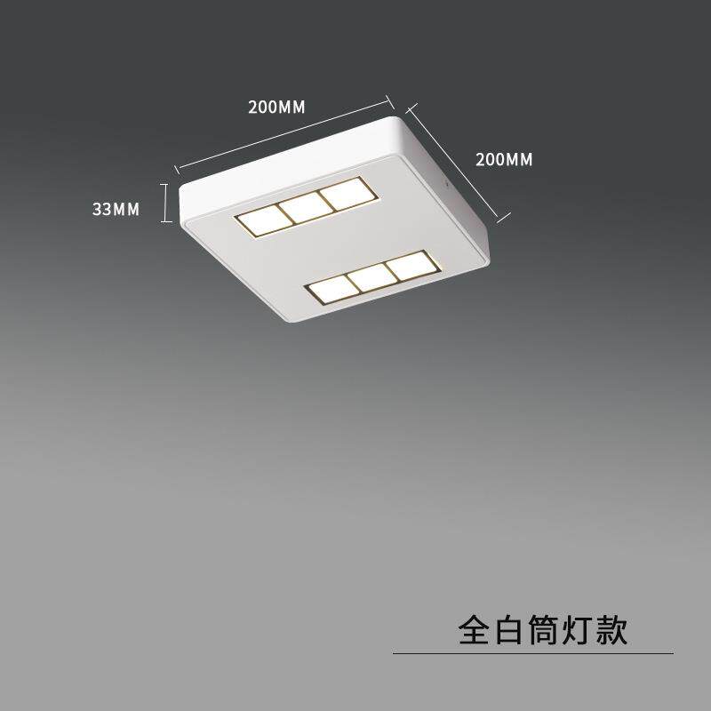 led明装正方形筒射灯家用无主灯超薄格栅走廊客厅筒灯 顶灯酒店