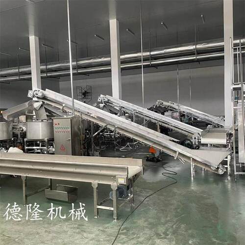 速冻食品厂用皮带流水线不锈钢pu皮带加工输送线冻玉米包装传送带