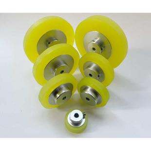 周长200mm300 编码 弹簧聚氨酯滚花轮 器安装 250计米轮带花纹 支架