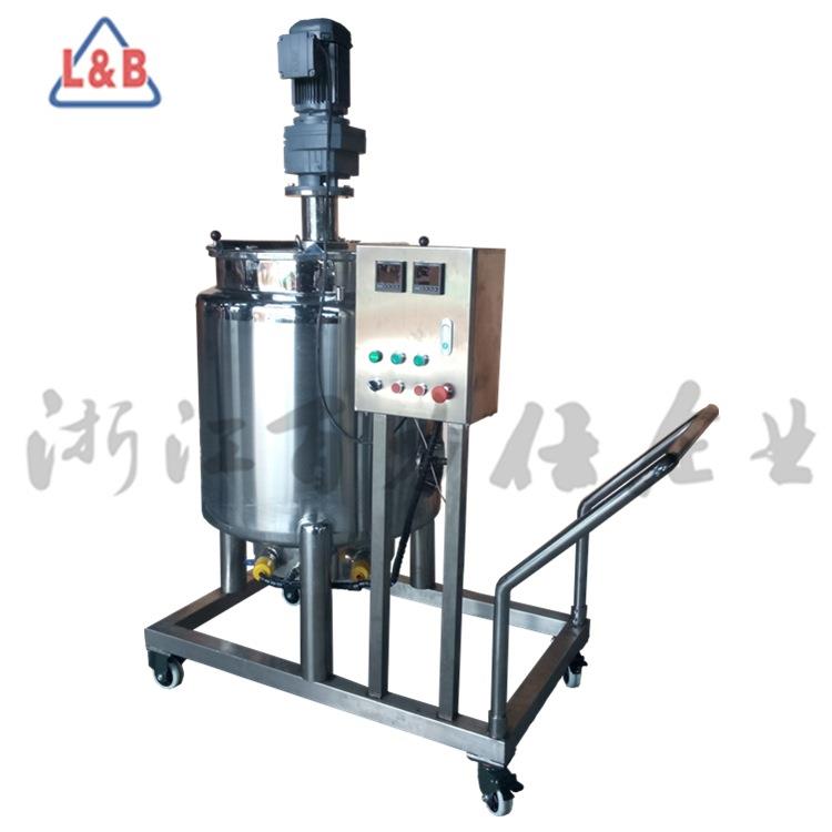 不锈钢带推车电加热框式搅拌罐奶油搅拌混料罐配料搅拌罐