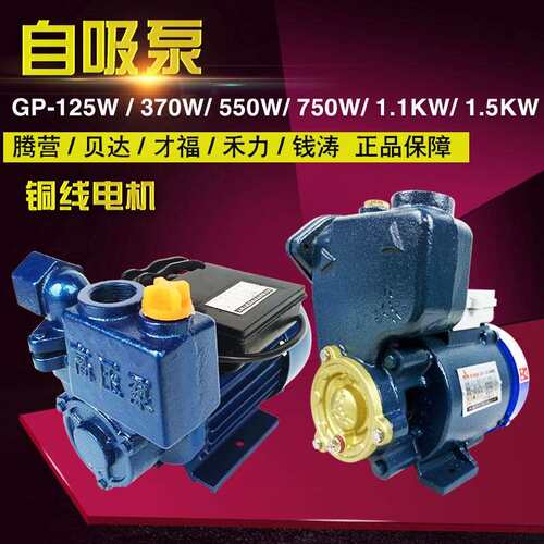 GP125w 禾力 同源家用抽水机自吸泵370W550W750W 才福 钱涛增压泵