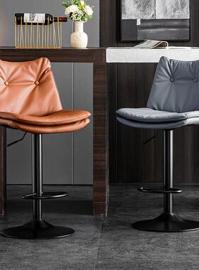 拉车套罩吧台椅现代简约升降轻奢家用高脚凳吧凳收银台椅子靠背酒