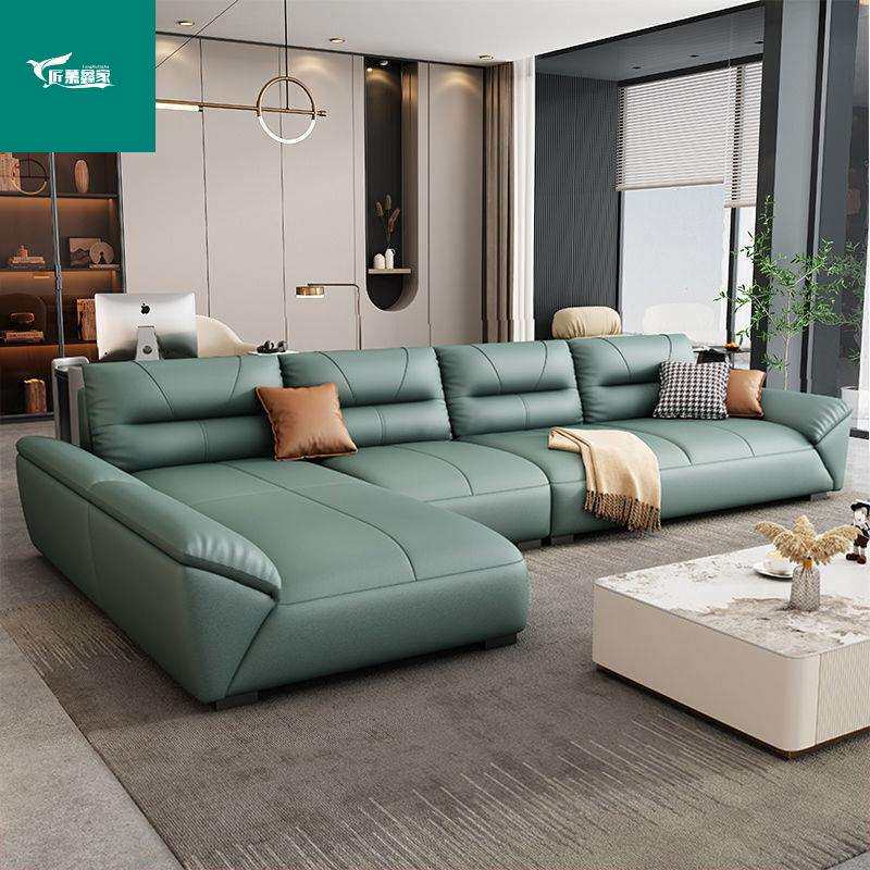 北欧小户型免洗科技布沙发客厅意式极简三防布艺直排贵妃沙发组合