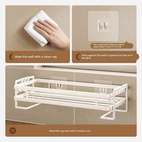 Sink Shelf Soap Sponge Drain Rack Kitchen Organizer Holder