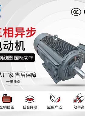 三相异步电动机 YE3-280S/M-4极国标全铜 75/90KW 380V交流电机