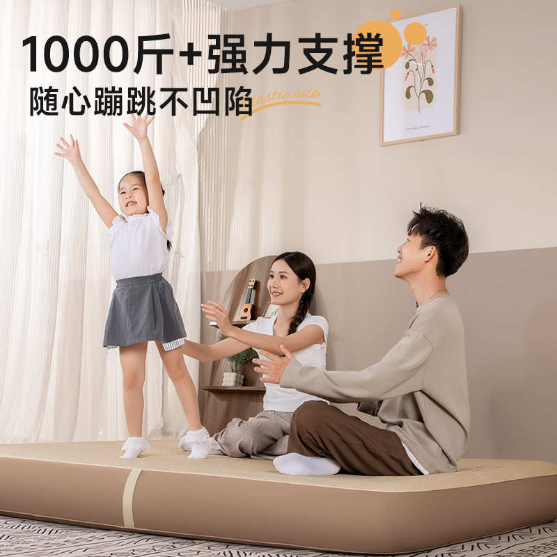 弹户外气垫垫打地铺床便携式云拉丝床露营家用全自动充气床垫丝睡