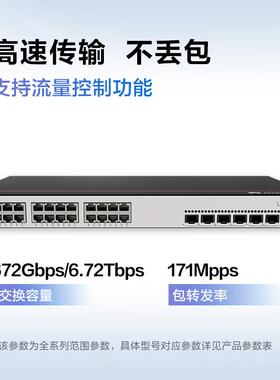 S5735S-L24P4XE-A324口千兆网管POE交换机VLAN环网功率400W设备