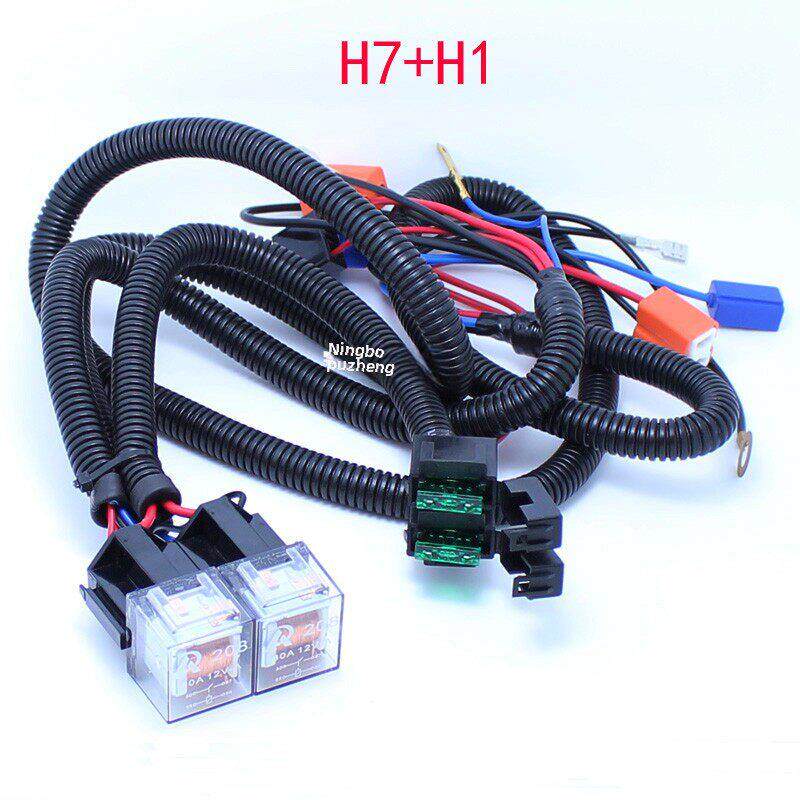 H1+H7汽车大灯增亮器 增光器 改装大灯线束 带继电器优质包邮