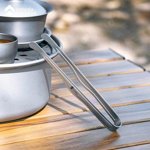 【天猫正品】茶杯专用夹子纯钛防滑茶夹子取茶叶递茶杯防烫茶具镊