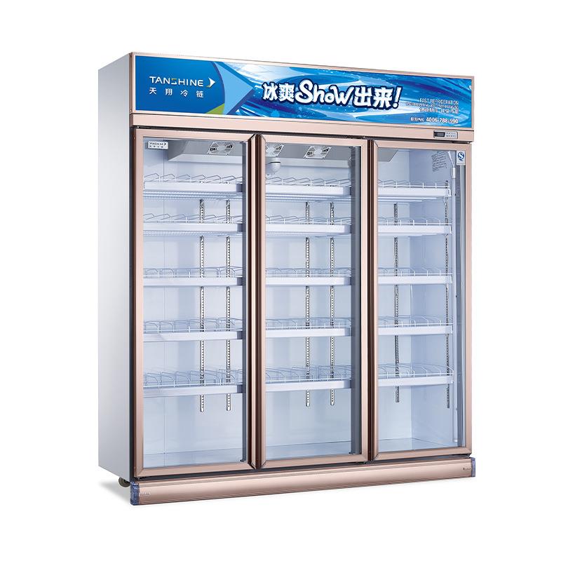 便利店饮料柜三门冷藏展示柜风冷整体机商用三门冷柜
