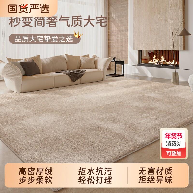 地毯客厅2025新款免洗可擦沙发地垫厚轻奢高级感卧室床边毛绒天津
