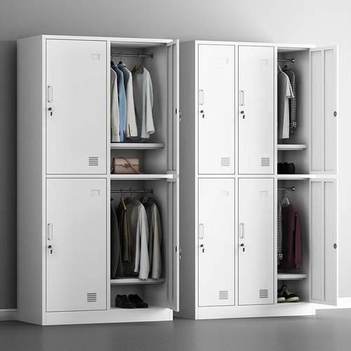 更衣柜门员工工厂衣柜储物柜带锁换衣柜宿舍四门更衣柜铁皮柜子