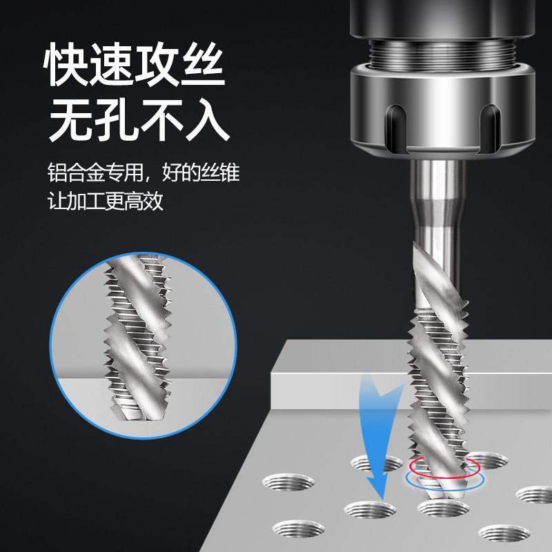 含螺旋丝11.5P平头.P5短导向mM2M34568M10机用攻平头螺旋钴丝锥涂