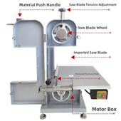 用于切割猪蹄 切骨 牛排 冻肉骨 排骨 小型商用电动骨锯机
