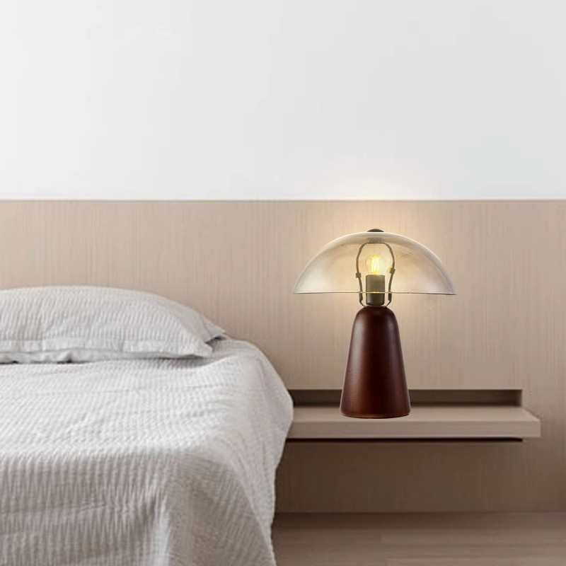 后现代轻奢设计师木纹客厅卧室书房创意个性艺术简约床头装饰台灯