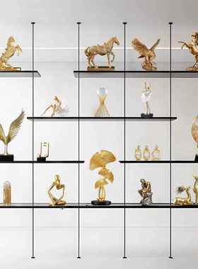 酒柜摆件客厅2025新款金色轻奢大全样板房间办公室客厅酒柜电视柜