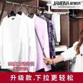 衣帽间升降挂衣杆活动挂衣架缓冲衣柜下拉式 挂衣架衣橱伸缩挂衣器