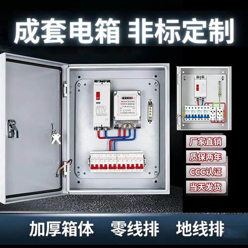 家用220V单相100A强电布线箱成套配电箱基业箱户内控制箱工地箱