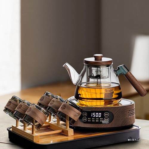 忆壶茶2026新款煮茶炉茶具套装玻璃煮茶壶泡茶家用小型电陶炉茶盘