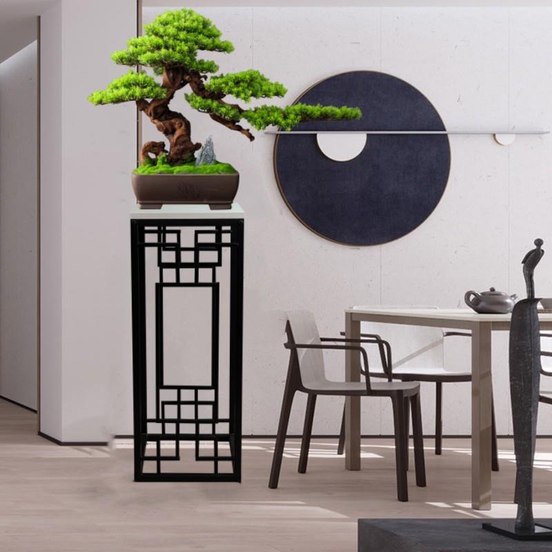 仿真迎客松摆件落地盆栽植物客厅玄关酒店餐厅房间办公室家具软装