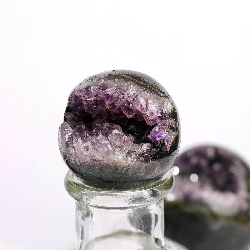 天然水晶原石紫晶簇开口笑晶洞聚宝盆招财水晶工艺品家居办公摆件