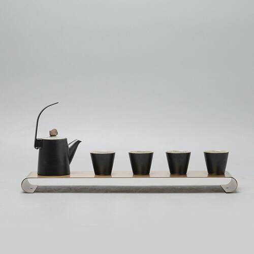 新中式茶室陶瓷茶具套组摆件样板间会所客厅茶桌茶艺茶道软装饰品