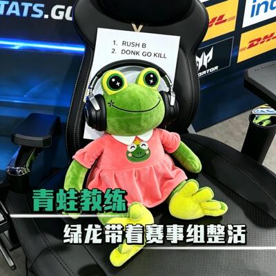 【绿龙青蛙教练】超帅frog玩偶donk同款公仔cs2科隆major传奇比赛