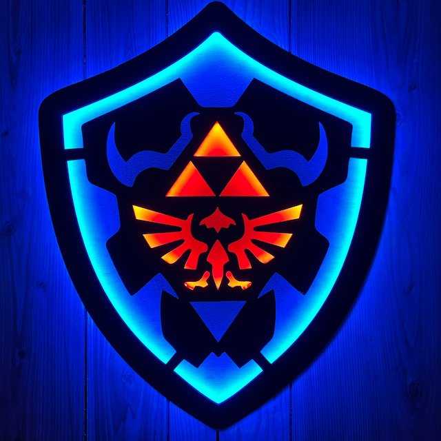 跨境爆款 zelda塞尔达传说夜灯创意发光壁灯游戏周边霓虹灯led灯
