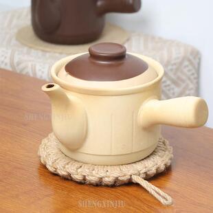 陶瓷养生壶小号老式中药砂锅熬药罐无釉耐高温明火燃气煲汤煎药壶