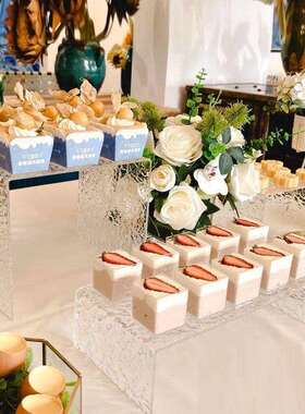 甜品台自助餐茶食物展示克196水波纹亚力冷餐点心歇摆台摆件架套