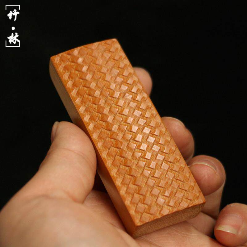 精品纯手工雕刻席面表面老玉竹牙签盒竹雕便携式牙签筒送礼收藏