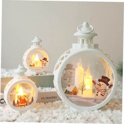 Christmas decoration led candle light portable hanging light