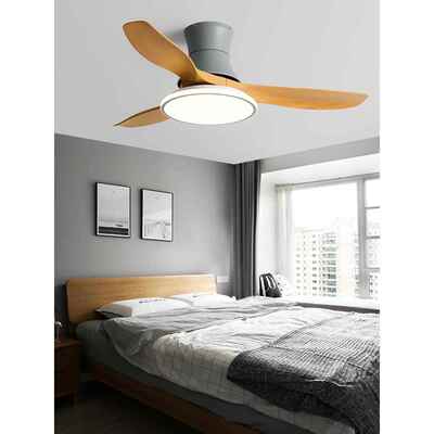 北欧吸顶灯大风力吊扇灯客厅灯餐厅灯卧室灯带风扇吊灯一体风扇灯