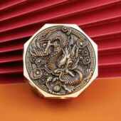 黄铜生肖龙八面转赚钱十方来财解压转转手把件招财进宝魔方摆件